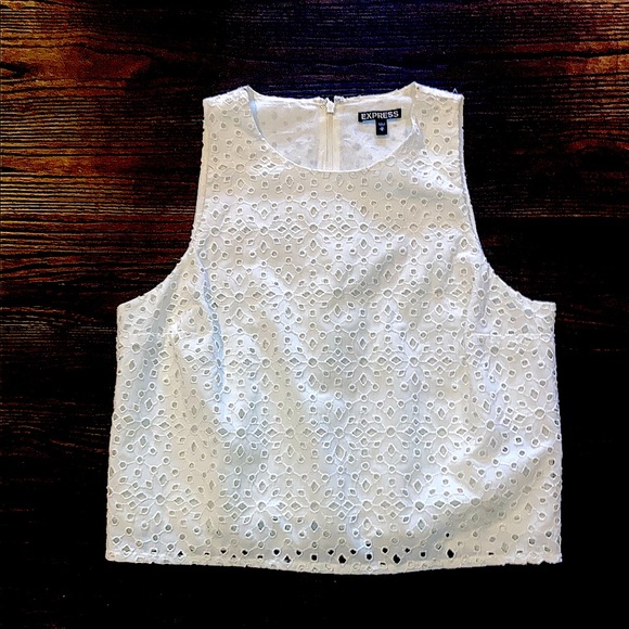 Express White Sleeveless Blouse - Picture 2 of 11